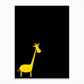 Small Contrast Giraffe Canvas Print