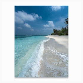 Sand Beach In Maldives Canvas Print