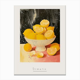 Art Deco Lemons 1 Poster Canvas Print