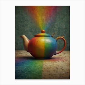 Rainbow Teapot 2 Canvas Print