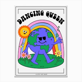 Dancing Queen, Cute Quote, Retro 70s Canvas Print