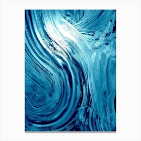 Abstract Blue Painting Canvas Print