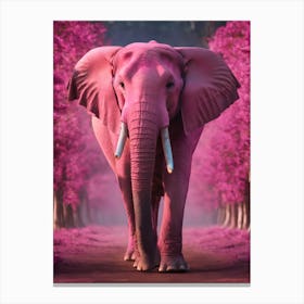 Pink Elephant 1 Canvas Print