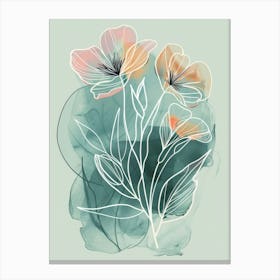 Watercolor Flowers 61 Canvas Print