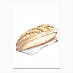 Pide Bakery Product Quentin Blake Illustration Canvas Print