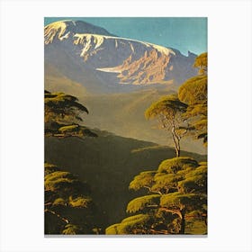 Mount Kilimanjaro National Park 2 Tanzania Vintage Poster Canvas Print
