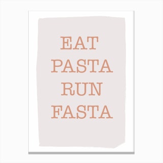 Pasta Quote Canvas Print