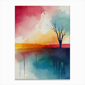 Watercolor Tree Painting 1 Canvas Print