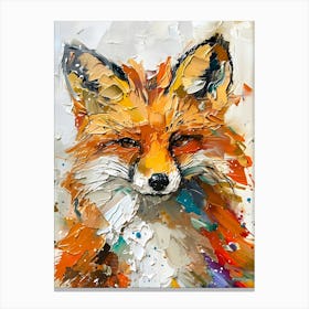 Fox Colourful Abstract Art Print Canvas Print