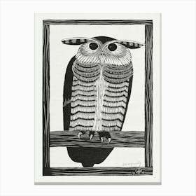 Horned Owl, Samuel Jessurun Canvas Print