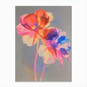 Iridescent Flower Portulaca 1 Canvas Print