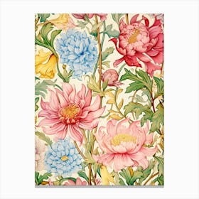 Floral Pattern 100 Canvas Print