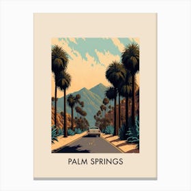 Palm Springs, Usa 5 Vintage Travel Poster Canvas Print