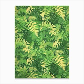 Pattern Poster Ribbon Fern 2 Canvas Print