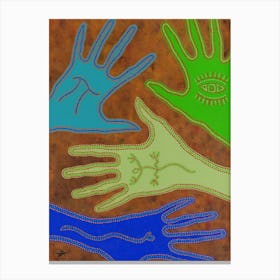 Aboriginal Hands Canvas Print