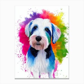 Sealyham Terrier Rainbow Oil Painting dog Canvas Print
