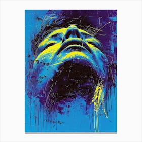 Blue Face 5 Canvas Print