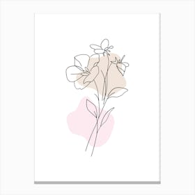 Flower Bouquet Vector Illustration Canvas Print