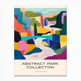 Abstract Park Collection Poster Namsan Park Seoul South Korea 4 Canvas Print