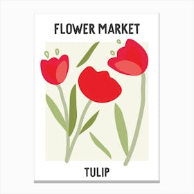 Flower Market Poster Tulip Canvas Print