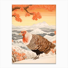 Bird Illustration Turkey 1 Canvas Print