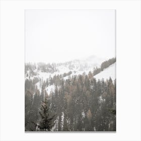 Snowy Forest View Canvas Print