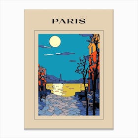 Minimal Design Style Of Paris, France 1 Poster Canvas Print