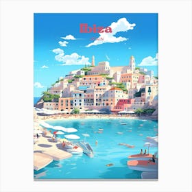 Ibiza Spain Island Vacation Modern Travel Art Canvas Print