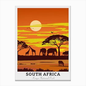 South Africa At Sunset Travel 2 Canvas Print