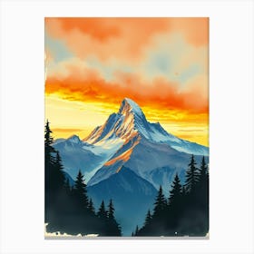 Sunset Mountain 1 Canvas Print