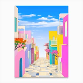 Porto Cesareo, Italy Colourful View 3 Canvas Print