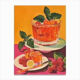 Fruity Jelly Vintage Cookbook Illustration 1 Canvas Print