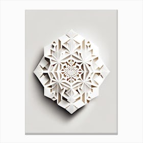 Hexagonal, Snowflakes, Marker Art 2 Canvas Print
