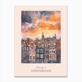 Mornings In Amsterdam Rooftops Morning Skyline 2 Canvas Print