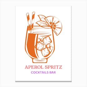 Aperol Spritz Orange & Blue - Aperol, Spritz, Aperol spritz, Cocktail, Orange, Drink Canvas Print