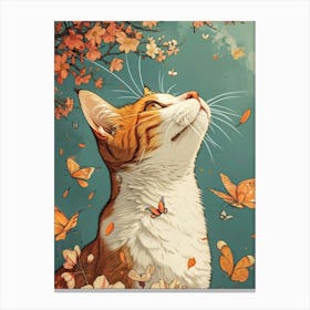 Autumn Cat Canvas Print