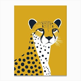 Yellow Cheetah 4 Canvas Print