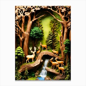 Deer In The Forest 1 Canvas Print