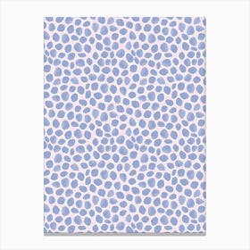 Cornflower Blue Dots Canvas Print