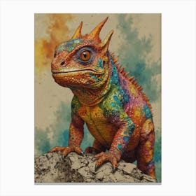 Colorful Lizard Canvas Print