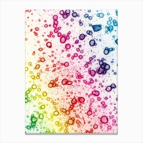 Watercolor Abstraction A Rainbow Of Raindrops 10 Canvas Print