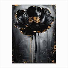 Black Flower Canvas Print