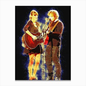 Spirit Of Taylor Swift And Ed Sheeran Canvas Print
