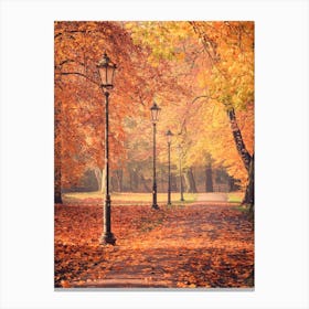 Autumn In The Park Canvas Print