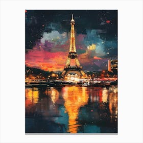 Eiffel Tower Modern 4 Canvas Print