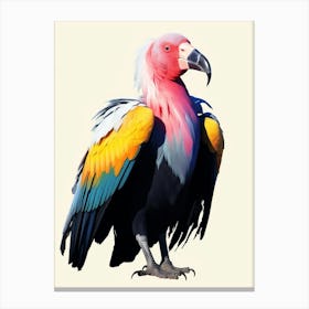 Colourful Geometric Bird California Condor Canvas Print