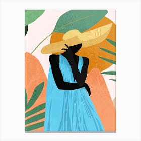 Woman In A Hat 1 Canvas Print