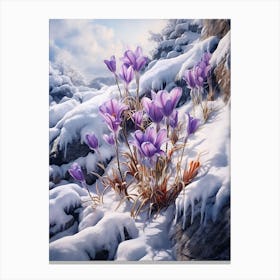 Beautiful Winter Flowers 51 Canvas Print