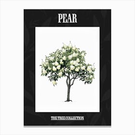 Pear Tree Pixel Illustration 4 Poster Canvas Print