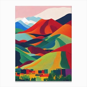 Zhangye National Park China Abstract Colourful Canvas Print
